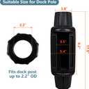 Dock Bumpers for Poles 2/4/6 Pack, Dock Post Bumpers 2" Diameter, Dock Bumpers for Docking Pole Bumpers for Post Slip-on Vertical Soft UV-Resistant Marine Grade Vinyl Black/White/Blue/Grey/Red/Purple