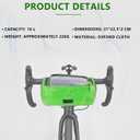 Bike Handlebar Bag with Touchscreen, Waterproof Bicycle Front Bag for Phone Storage, Compact Handlebar Pouch for Road, Mountain & Electric Bikes