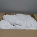 Laura Ashley- Twin Comforter, Reversible Bedding Set with Matching Sham, Dorm Essentials (Eyelet Ruffle White)