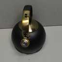 SUSTEAS Stove Top Whistling Tea Kettle - Food Grade Stainless Steel Teakettle Teapot with Cool Touch Ergonomic Handle, With 1 Silicone Pinch Mitt Included, 2.64 Quart(BLACK)