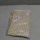 Smiry Waffle Bath Mat 24x17, Extra Soft Absorbent Bathroom Rugs, Non Slip Machine Washable Quick Dry Bath Rugs for Bathroom Floor, Tub, Shower, Home Decor Accessories, Brown & Cream