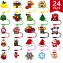 2 x Advent Calendar for Teen Girls Kids Straw Toppers Stocking Stuffers for Teen Girls Boys Christmas 2025 Advent Calendar-Christmas Straw Cover