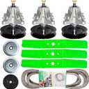 Deck Rebuild Kit for 54" Deck Cub C adet RZT-L54KH S54 ZT S54KH Z6600 (3)Spindle 618-06978 918-06978(3) Blade 942-05056A (1)148 1/4 inch Be lt 954-04329A (2) Idler GY22082 (1) Idler 756-04511