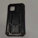 FNTCASE for iPhone 12 Phone Case: for iPhone 12 Pro Phone Case Military Grade Drop Proof Rugged Protective Cover with Kickstand | Matte Textured Shockproof TPU Hybrid Bumper Cases 6.1 inch - Black