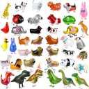 HyDren 40 Pcs Walking Animal Balloons Dog Dinosaur Cow Balloons Farm Animal Theme Birthday Party Decor Funny Gift for Kids' Party Supplies