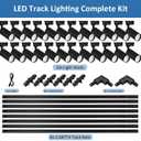 Plug In Track Lighting Kit with H‑Type 4000K Natural White 24 Heads