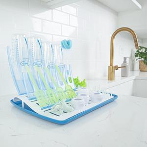 Dr. Brown's Folding Baby Bottle Drying Rack with Bottle for Baby Bottles and Baby Accessories, Plant-Derived, Fragrance-Free