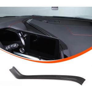 Center Console Navigation Strip Panel Trim Cover Compatible with Chevrolet Corvette C8 2020-2023 2024, Interior Car Navigation Screen Behind Decorative Panel Trim Accessory (carbon fiber color)