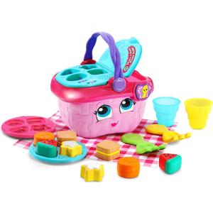 LeapFrog Shapes and Sharing Picnic Basket, Pink, 8.7" X 6.7" X 6.2"