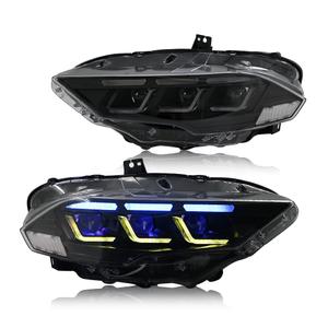 TT-ABC RGB Headlight For 2018-2023 Ford Mustang S650 Projector Front Lamp Assembly