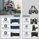 Magnetic Tool Belt, Heavy Duty Tool Pouch for men Magnet Holster Nail Utility Toolbelt Adjustable Waist Holder for Handyman Contractor (26 pockets with suspenders) (Blue)