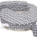 My Brest Friend Original Nursing Pillow Enhanced Ergonomics Essential Breastfeeding Pillow Support For Mom & Baby W/ Convenient Side Pocket, Double Straps & slipcover, Midnight Poppy