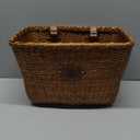 Bike Basket, Handmade Rattan Bicycle Baskets, Front Bike Baskets for Womenâ€™, Retro Style Bike Baskets for Adult Bikes (Brown)