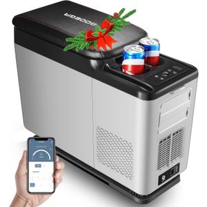 BODEGA 12 Volt Refrigerator, 16 Quart (15L) Car Fridge, Portable Refrigerator (-4-68), 12/24V DC for Outdoor, Vehicles, Camping, Travel