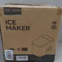 Ice Maker Countertop, 9 Bullet Ice Cubes Ready in 6 Mins, 33 lbs/Day, 2 Ice Sizes, 42 dB Quiet, Self-Cleaning Ice Machine with Large Viewing Window, Basket & Scoop for Home Kitchen Office