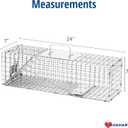 Havahart Medium 1-Door Humane Catch and Release Animal Trap for Rabbit, Skunk, Mink, and Squirrel - Professional Style Live Catch Trap - 1078SR - Humane Capture and Release