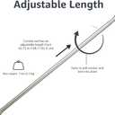 Amazon Basics Easy Install Shower Curtain Tension Rod, Adjustable Length, 42-73 inches, Nickel