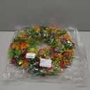 Fall Decor - 16 Inch Autumn Artificial Wreath - Fall Decorations for Thanksgiving, Halloween, Farmhouse, Harvest Home, Outdoor, Indoor, Window, Wall (Green,orange,red,yellow)