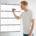 2 x Lbylyhxc 2026 Yearly Wall Calendar - Annual calendar 2026, 2026 Yearly Wall Calendar&Planner with Writing Paper, January 2026 - December 2026, X Large, 34.7" x 22.8", 2025-2026 Yearly Planner (Annual calendar - Purple)