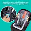 Baby Trend Secure-Lift Infant Car Seat, Dash Plum Compact Lightweight Carrier, Infant Comfort Cushioning, Adjustable Harness Fit