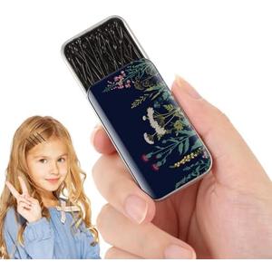 Mini Bobby Pins,50 Count 1.38 inch Metal Hair Clips for Children, Girls and Women, Suitable for All Hair Types (Black Hair Clip-03)