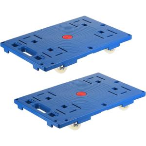 MECCANIXITY Furniture Dolly Furniture Movers with 4 Wheels 154lbs Capacity Moving Dolly for Heavy Furniture Goods Home Big Flat Dolly Cart Blue 2 Pack