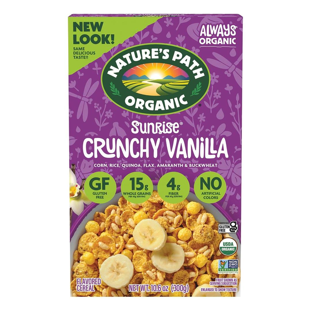 Nature's Path, Organic Gluten-Free Crunchy Vanilla Cereal, 10.6 Oz (EXP 04/10/27)