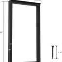 ALLCOS Metal Table Legs 30 Inch Heavy Duty Dining Desk Legs Black Metal Coffee Table Legs with Adjustable Feet Pads, Black, Set of 2