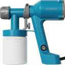 Tilswall HVLP Paint Sprayer, Ultra-Light Electric Spray Gun with 20 fl oz Detachable Cup, 2 Nozzles & 3 Patterns, Perfect for Furniture, Cabinets, Fence, Walls, Doors, Garden & DIY, Blue