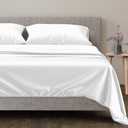 Mayfair Linen 100% Egyptian Cotton Queen Size Sheets Set - 4 PC Luxury Set, 600 Thread Count Egyptian Cotton Sheets Queen Size (White), Soft, Cooling, 16" Deep Pocket Sateen Weave Hotel Bedsheet