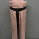 BalanceFrom Yoga Mat 1-Inch Extra Thick High-Density Exercise Mat with Non-Slip Surface & Carry Strap for Men & Women Tear-Resistant Pilates Workout Mat for Home Gym, Floor Fitness, Multiple Colors (Pale Pinkish)