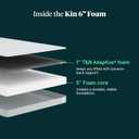 Kin By Tuft & Needle Firm 6" Adaptive Foam Twin Mattress in a Box, Cooling Pressure Relief, Balanced Support, 100 Night Trial, Fiberglass-Free, CertiPUR-US