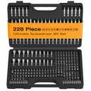 ENERTWIST 228 Pcs Screwdriver Bit Set, CR-V 1/4" Hex Shank Includes Rare Security Bits, Nut Drivers, and Magnetic Bit Holder, Ultimate Driver Set with Sturdy Tool Box