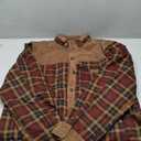 Eisctnd Men's Sherpa Lined Flannel Jacket Outdoor Long Sleeve Plaid Fleece Shirt Warm Casual Button Down Coat, XL