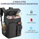 BAGPARKK Insulated Cooler Backpack,33/45 Cans Multifunctional Double Deck Leakproof Cooler Bag with Sternum Strap,Large Capacity Lightweight Travel Camping Beach Backpack