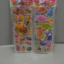 20 Sheets of 3D Puffy Stickers for Kids, Multiple Designs Self-Adhesive Stickers Includes Animals Numbers Letters Fruits for Journal Water Bottles DIY Crafts (Boy Style)