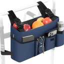 ANILD Walker Duffle Bag with Cooler Compartment - Walker Storage Bag Hand Free Walker Organizer with Cup Holder for Walkers, Roller Walkers, Wheelchairs and Scooters