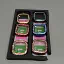 CHANCHY 4 Pack Compatible with Fitbit Versa 4 Screen Protector Case, Soft TPU Full Protective Case Cover Bumper Bling Crystal Diamond Frame for Fitbit Versa 4 Smart Watch, 10 Packs (Clear/Rose Gold/Pink/Silver/Black/Gold/Purple/Blue/Green/Red)