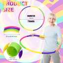 Sratte 12 Pcs Toy Hoop for Kid Detachable Adjustable Toy Hoop Colored Hoop Exercise Ring Plastic Circle for Kid Teen Gymnastics Dog Agility Equipment, Require Self Assembly(Simple Colors, 24 Inch)