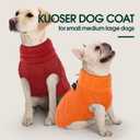 Kuoser Dog Coat, Winter Coats for Small Dogs, Dog Cold Weather Coats Doggie Jacket, Pet Snow Jacket for Frech Bulldog, Boston Terrier, Orange M (M (Chest Girth: 20.9''))