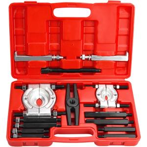 Handor 14 Pcs Bearing Puller Set Heavy Duty 5 Ton Capacity Bearing Separator with 2" and 3" Jaws Wheel Hub Axle Puller Set Heavy Duty Bearing Splitter Tool Kit