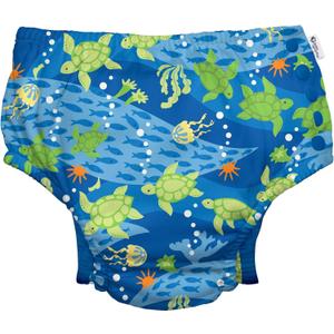Boys Reusable Baby and Toddler Swim Diaper, Royal Blue Turtle Journey, 4T US