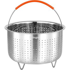 PRETYZOOM for Cooking Steaming Basket Insert Lightweight Compact Stainless Steel Basket