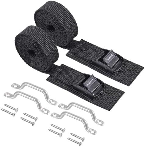 Ayaport Battery Tie Down Strap 48” Battery Box Hold Down Kit, Tie Down Kit, with Small Stainless Steel Bracket & Screws Used for RV Battery, Gas Fuel Tank, Accessories