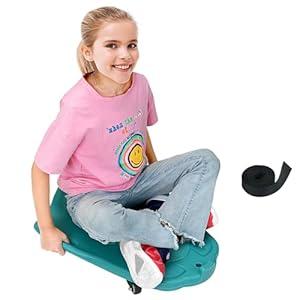 Scooter Board for Kids，Indoor Scooter Board for Sitting and Sports Training，Plastic Floor Scooter Board with Handles for Children Gym Indoor Outdoor Activities，Fun Scoot Board for Children