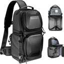 K&F CONCEPT Camera Sling Bag Crossbody Bag Hardshell Camera Shoulder Backpack DSLR/SLR/Mirrorless Camera Case Photography Bags for Photographer