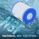 AQUALTRA Type I Filter Compatible with 58093/58511/58381, 3.5 x 3.1" Above Ground Pool Filter 6 Pack