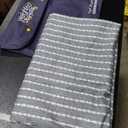 YnM Weighted Blanket, Oeko-Tex Certified Breathable Cotton Material with Premium Glass Beads (Blue White, 41''x60'' 7lbs), Suit for One Person(~60lb) Use on Twin Bed