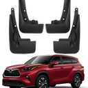 Mud Flaps Fit for Toyota Highlander 2020-2025, Not for Grand Highlander, Splash Guards Wheel Tire Protector, Mudguards Mudflap Mud Guards for 2021 2022 2023 2024 Highlander (4PCS- Rear & Front)