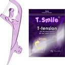 2 x T-Tension Dental Flossers, 6X The Floss-Tension, 3X The Clean-Strength, Powerful Performance Floss Picks, 100% Recycable, Unflavoured, 144 Count